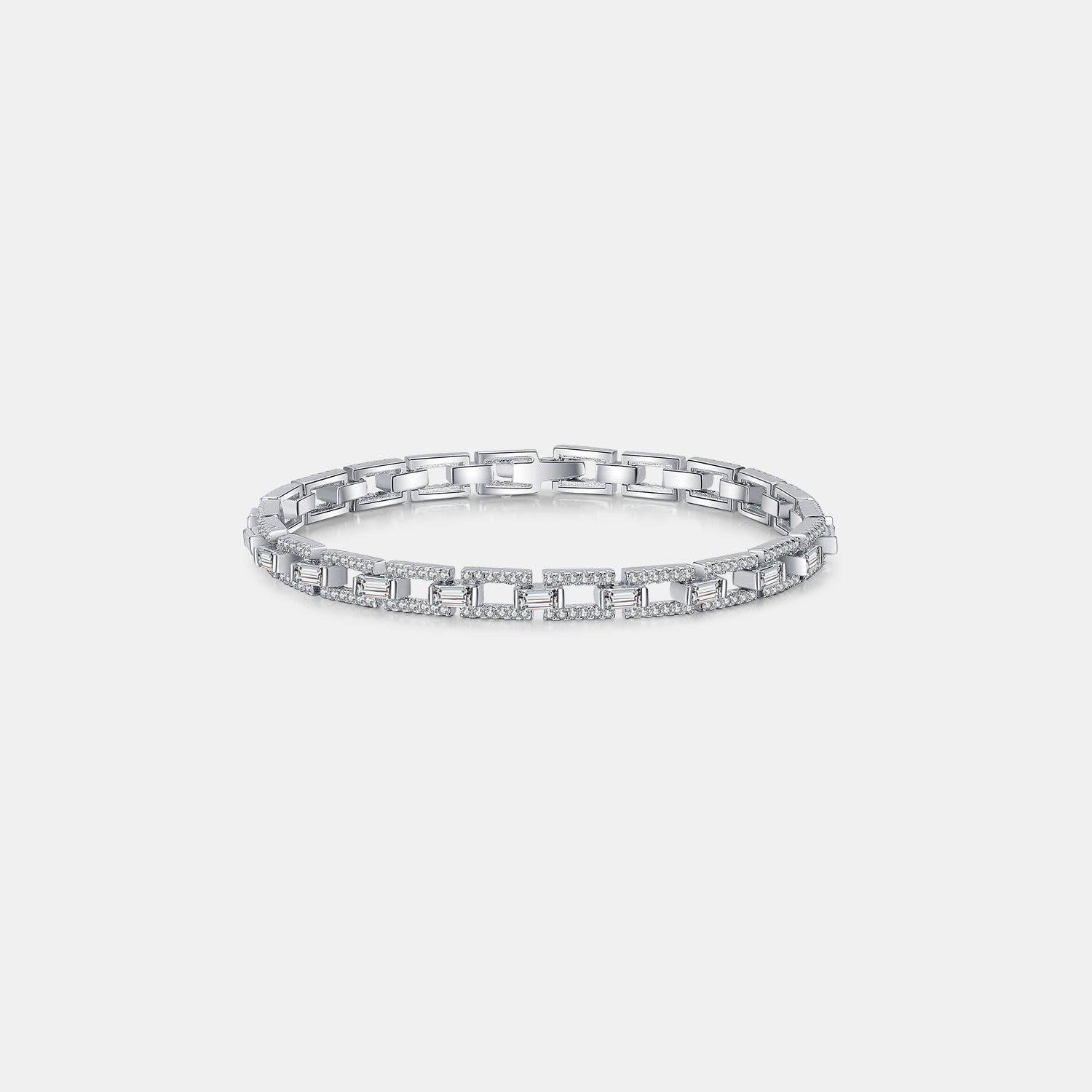 3.2 Carat Moissanite 925 Sterling Silver Bracelet 