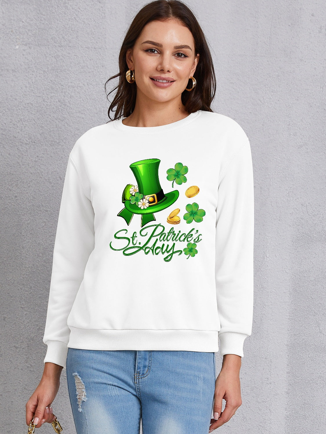 ST. PATRICK'S DAY Round Neck Sweatshirt 