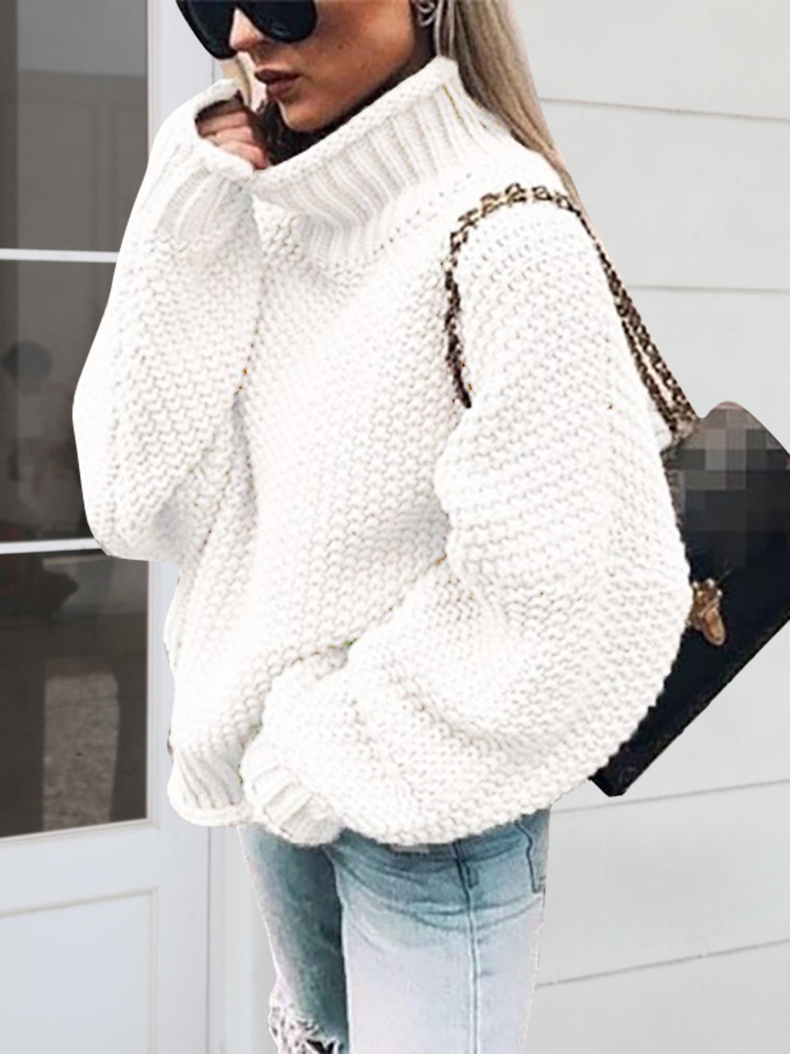 Turtleneck Long Sleeve Sweater 