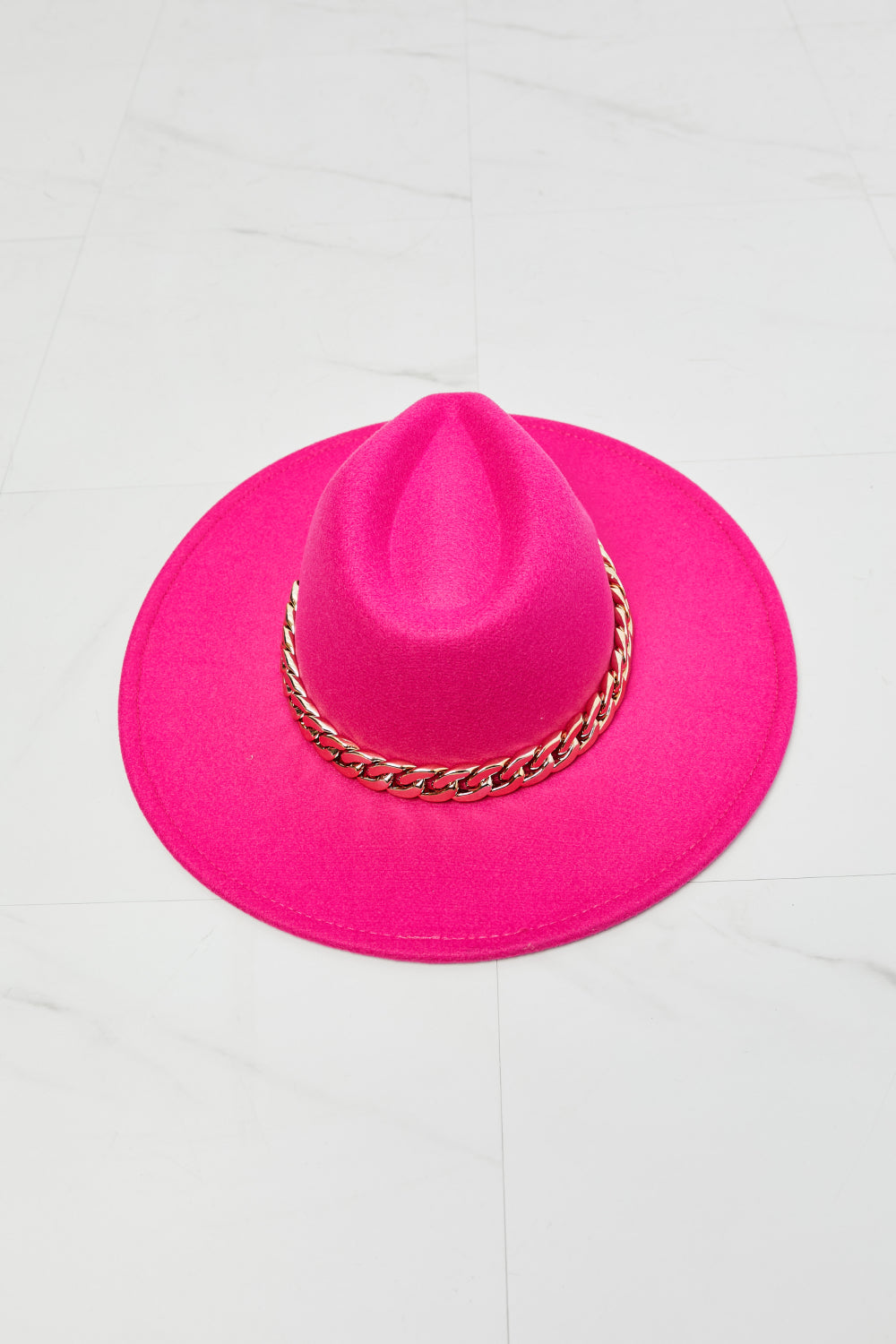 Fame Keep Your Promise Fedora Hat in Pink 