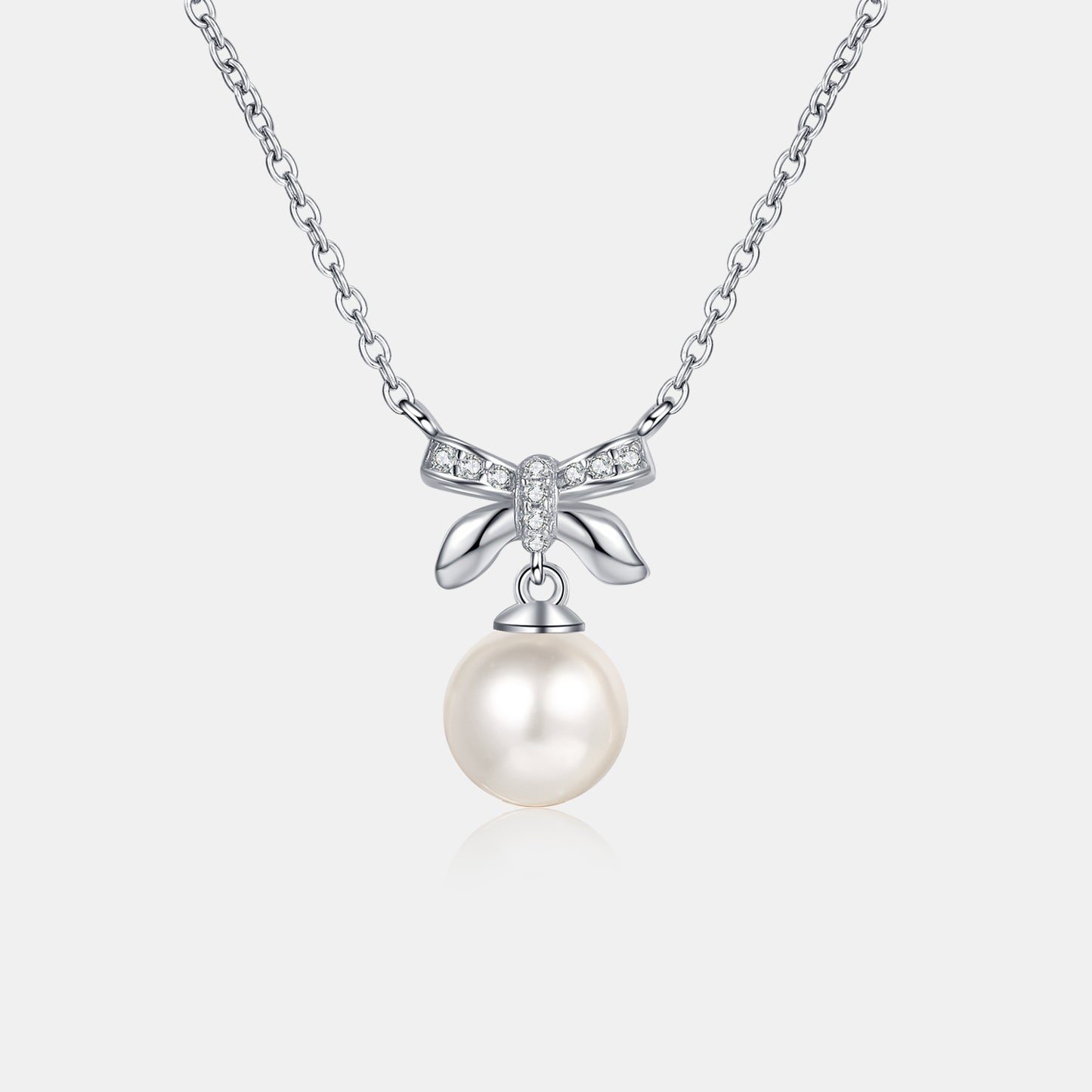 Natural Pearl Pendant Moissanite 925 Sterling Silver Necklace 