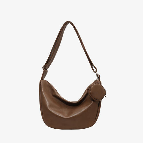 PU Leather Crossbody Bag with Small Purse 