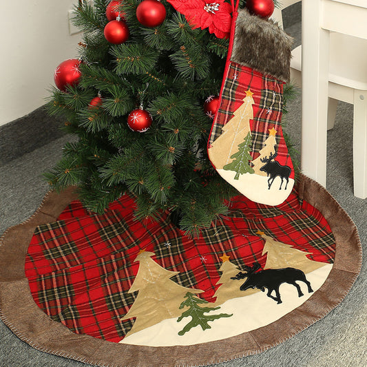 Plaid Christmas Tree Skirt 