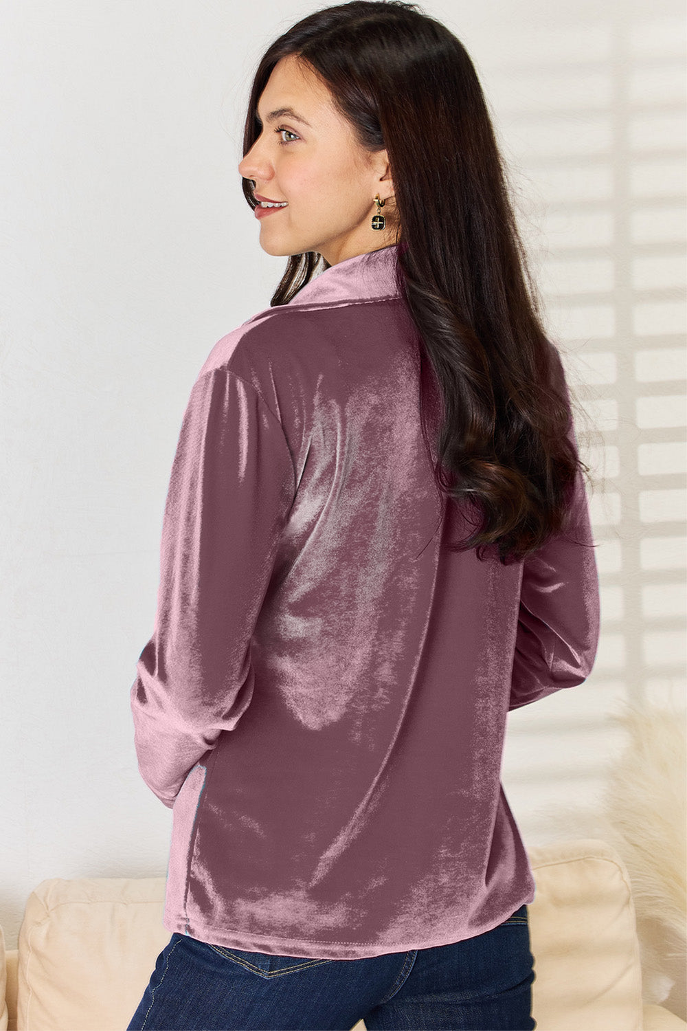 Pocketed Button Up Long Sleeve Shirt