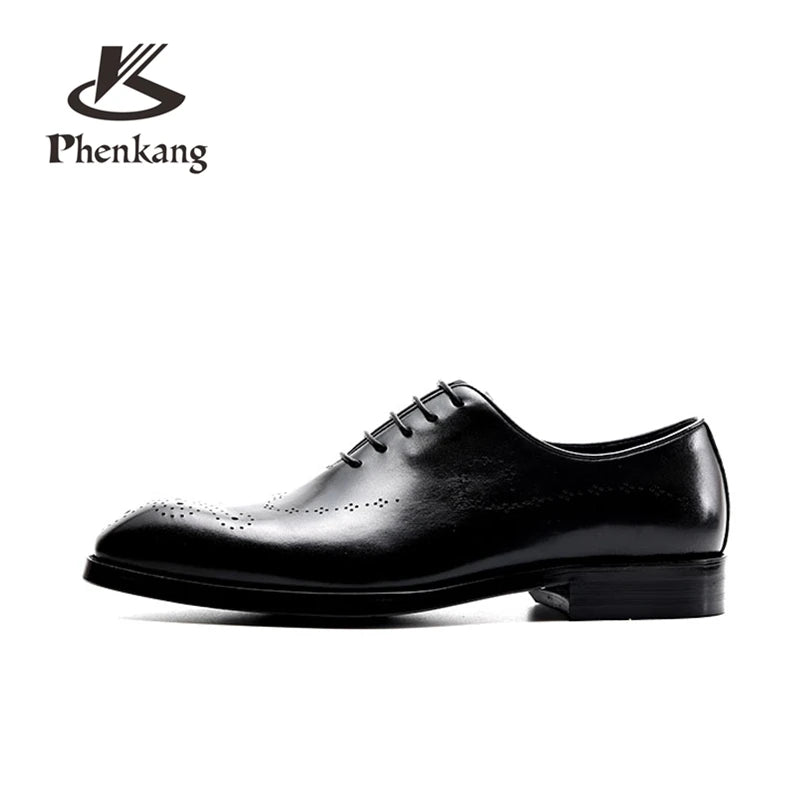 Men Leather Shoes Business Dress Suit Men Brand