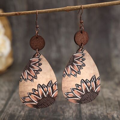 Wooden Dangle Earrings 