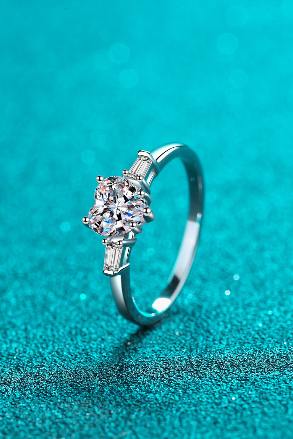 1.2 Carat Moissanite Heart Ring 