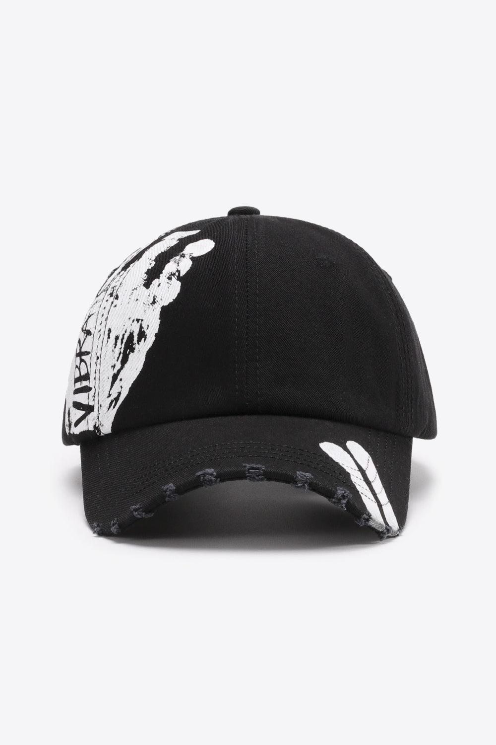 VIBRA Graphic Distressed Adjustable Baseball Cap 