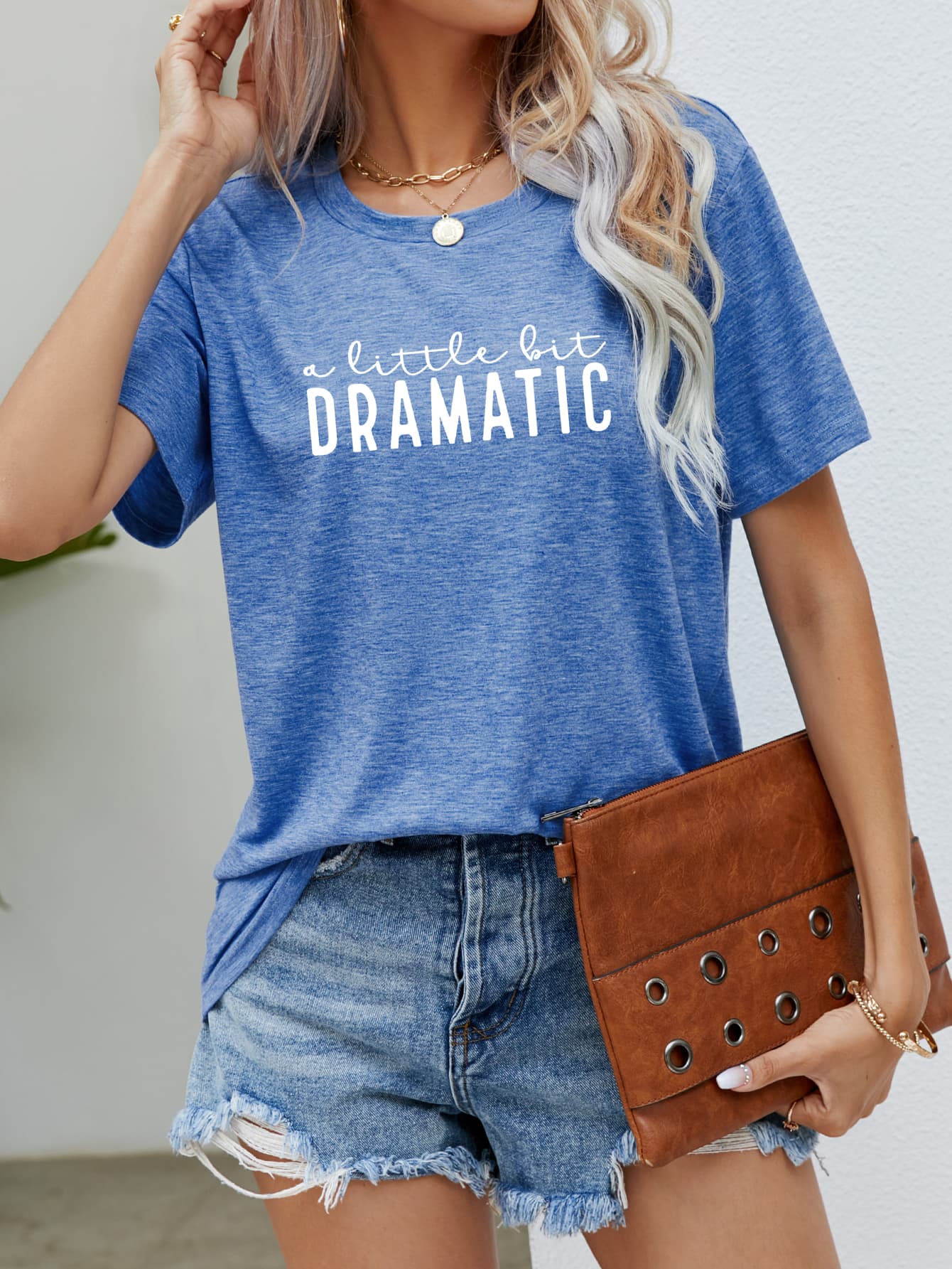 A LITTLE BIT DRAMATIC Graphic Tee - Babbazon t-shirt