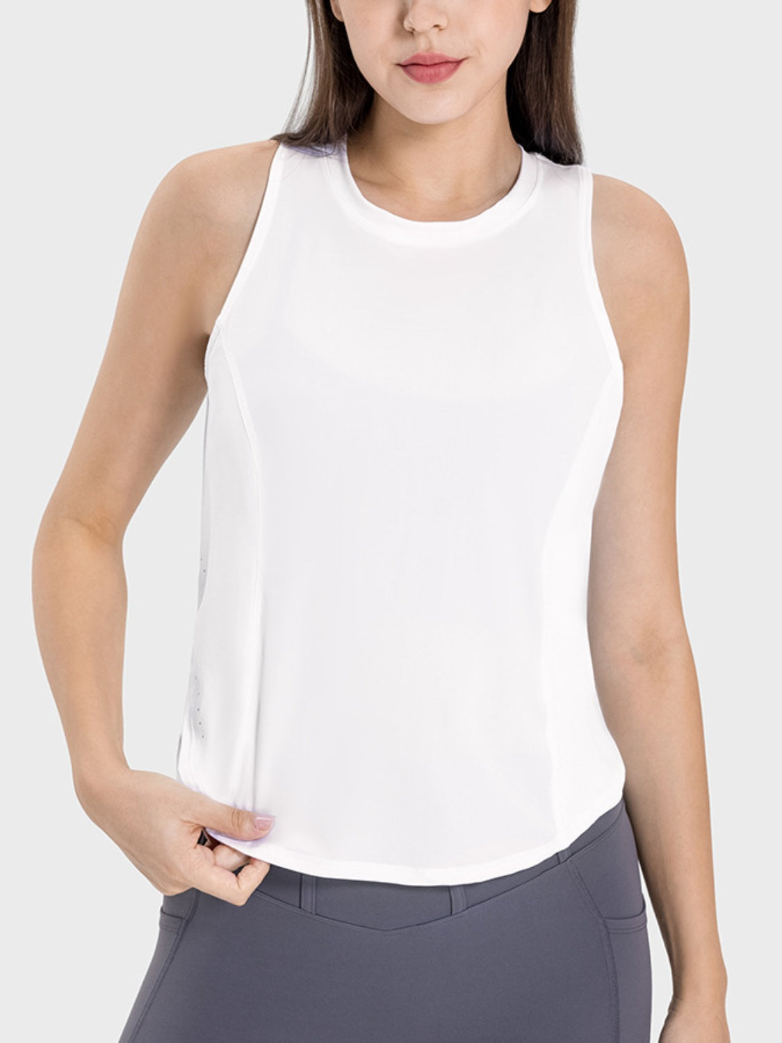 Round Neck Active Tank - Babbazon Camisole