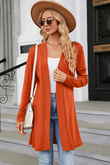 Open Front Long Sleeve Cardigan 