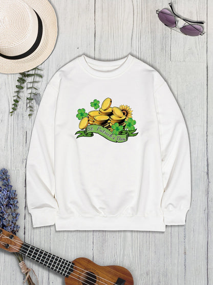 ST. PATRICK'S DAY Graphic Round Neck Sweatshirt 