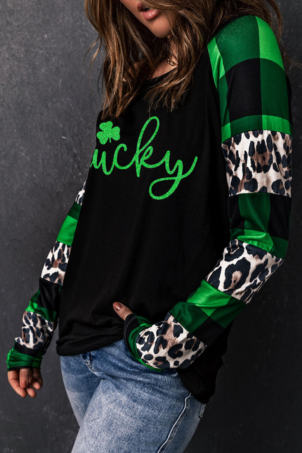 LUCKY Plaid Long Sleeve T-Shirt 