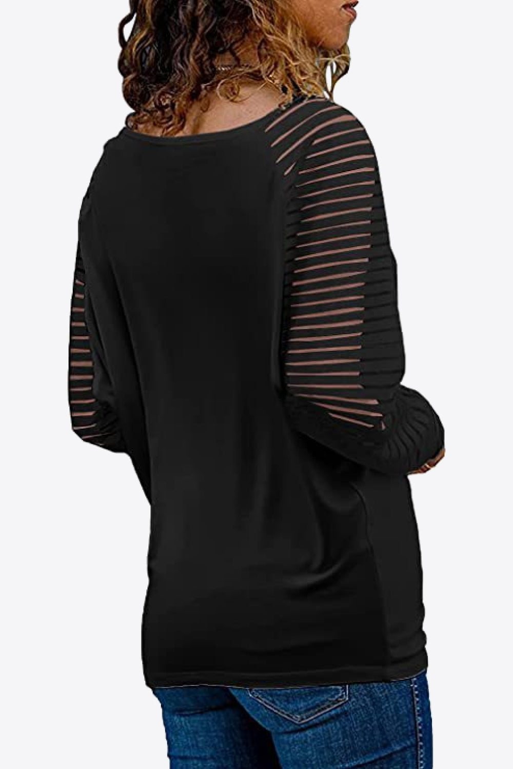 V-Neck Long Raglan Sleeve Top 