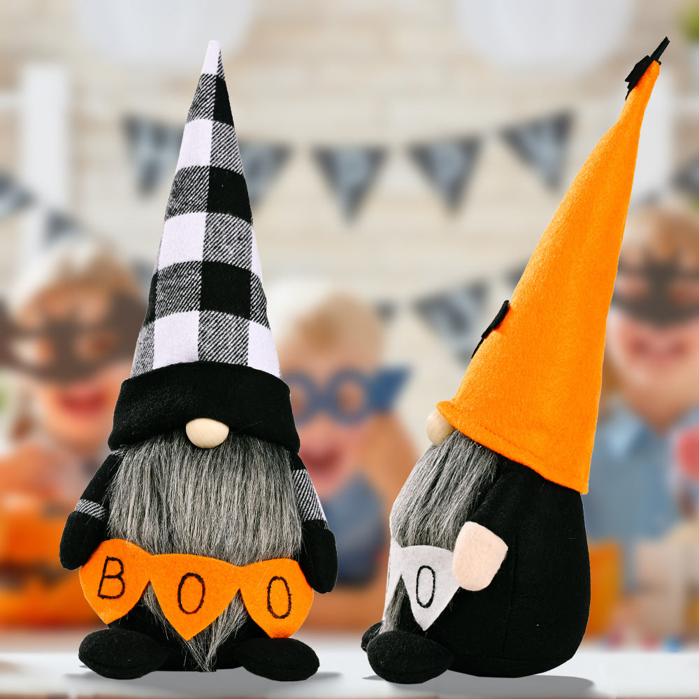 BOO Pointed Hat Faceless Gnome 