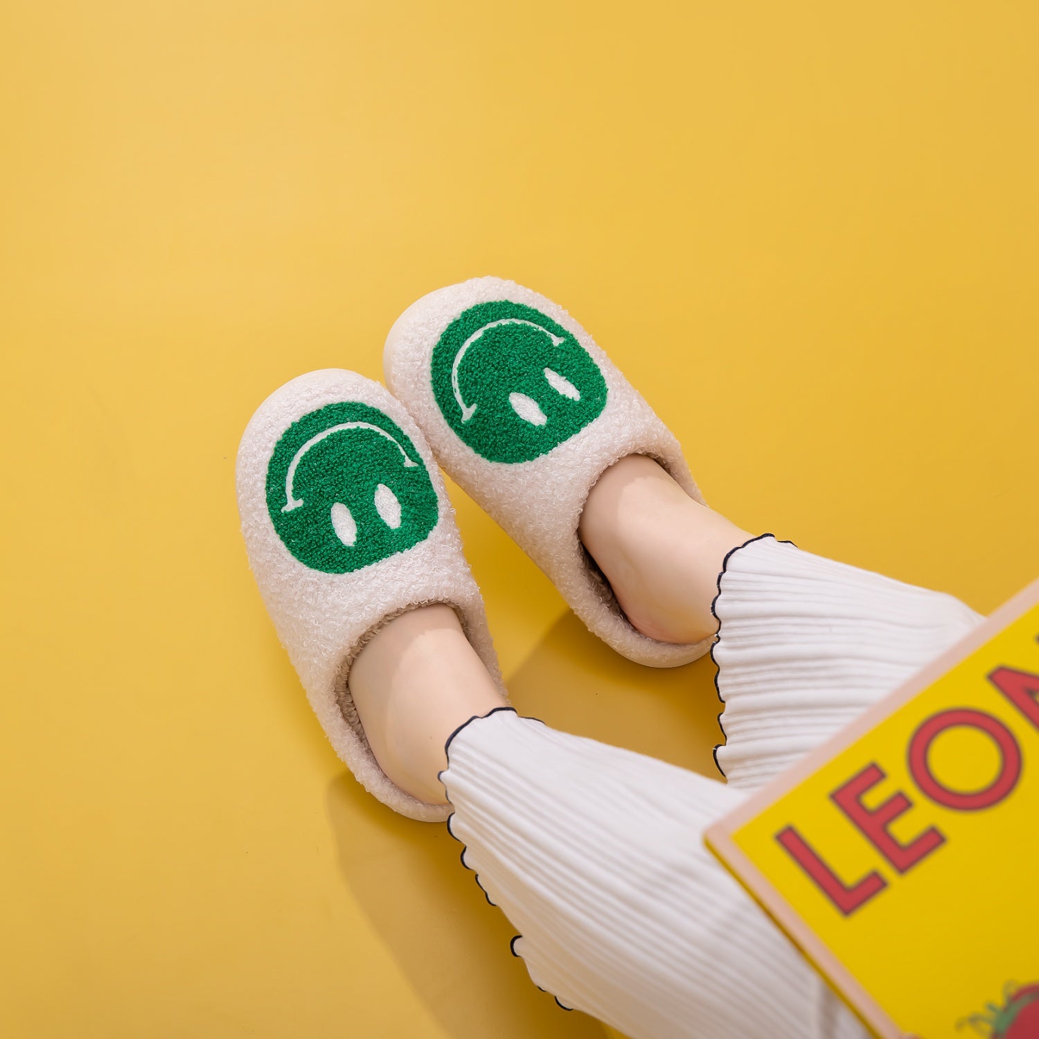 Melody Smiley Face Slippers 