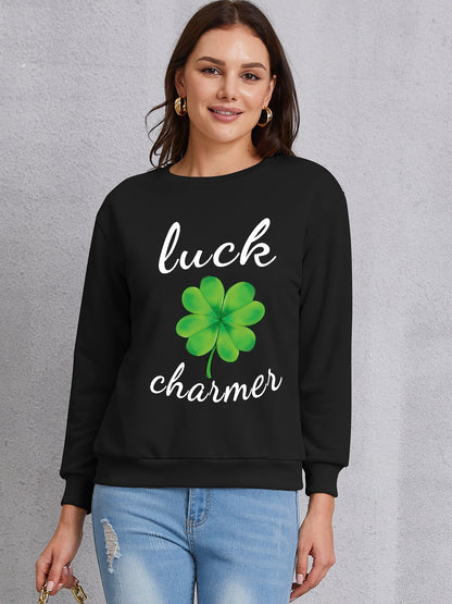 LUCK CHARMER Round Neck Sweatshirt 