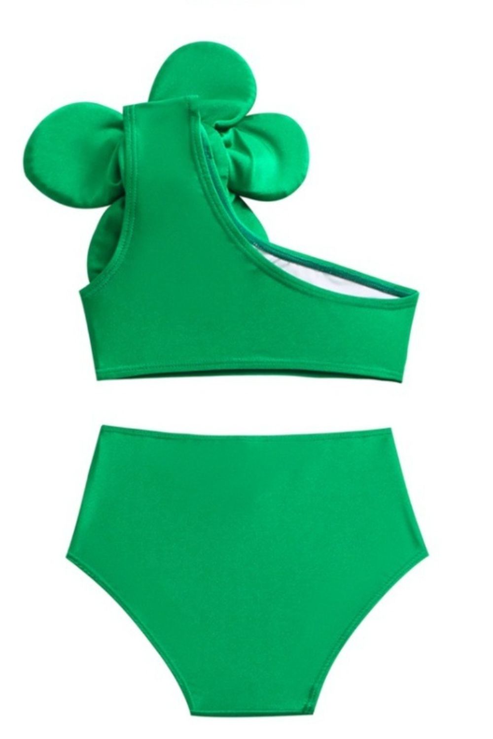 Single Shoulder Top and Brief Swim Set 