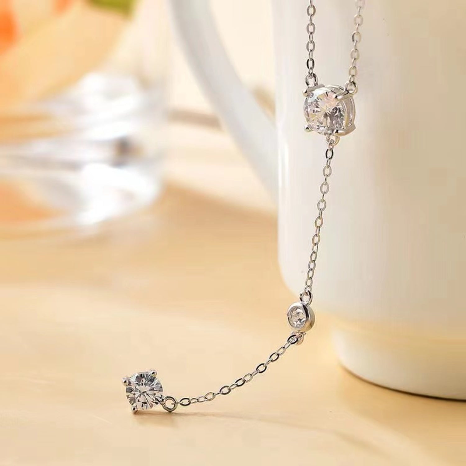 1.5 Carat Moissanite 925 Sterling Silver Necklace 