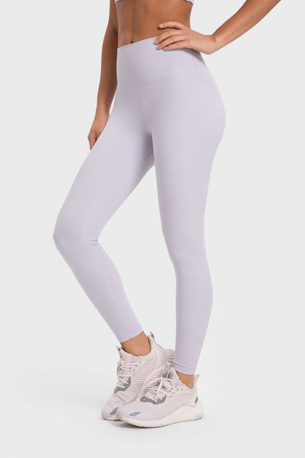 Highly Stretchy Wide Waistband Yoga Leggings - Babbazon leggings