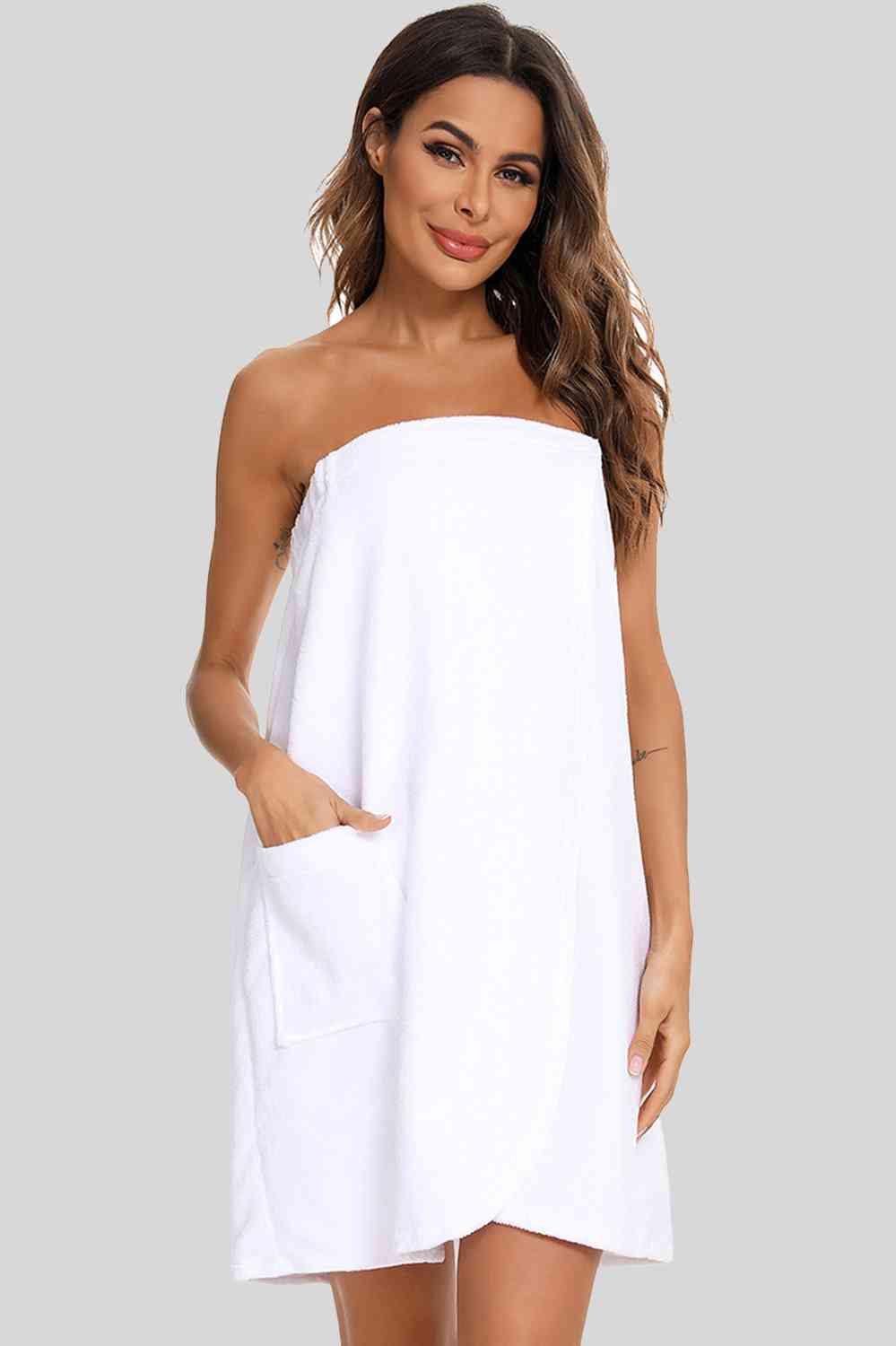 Strapless Robe with pocket 