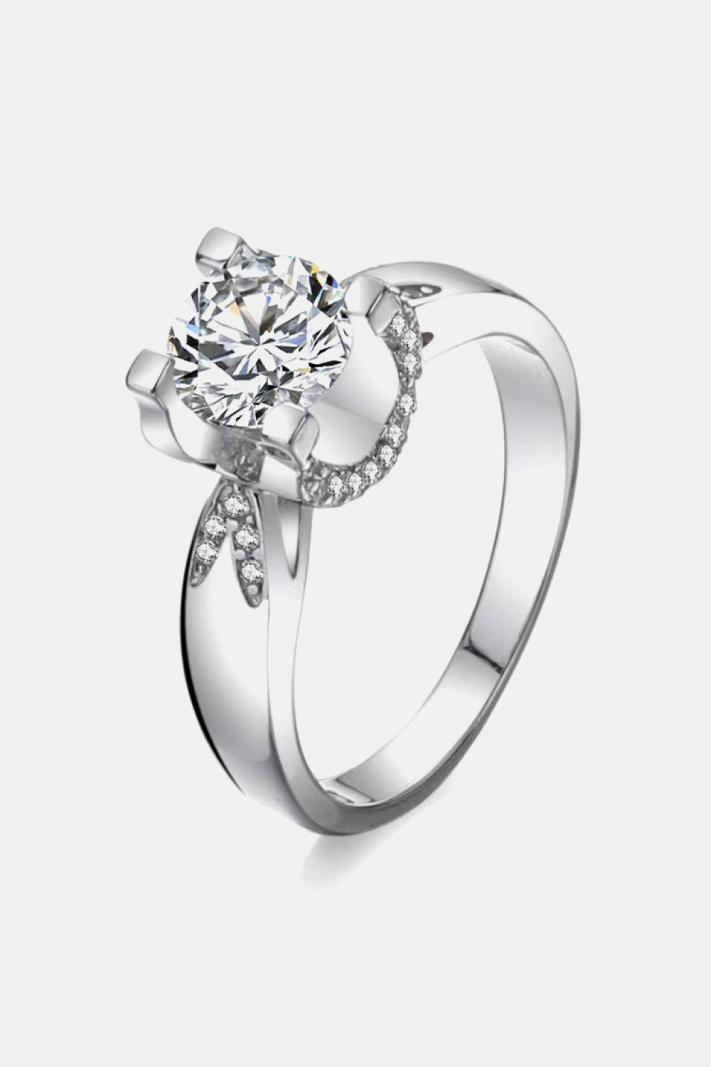 2 Carat Moissanite 925 Sterling Silver Ring 