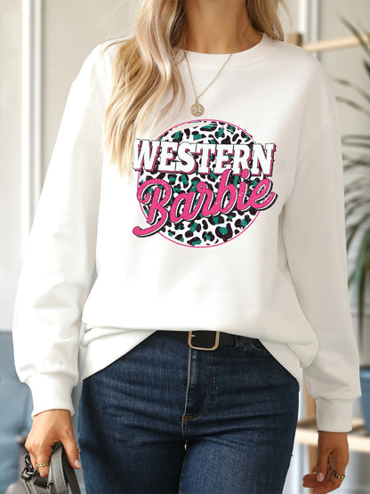 WESTERN BARBIE Round Neck Sweatshirt 