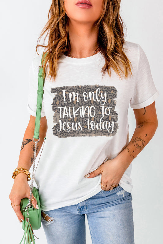 Slogan Graphic Cuffed Tee - Babbazon t-shirt