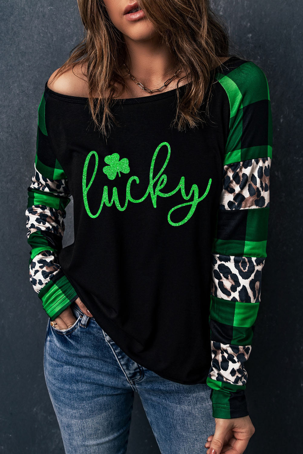 LUCKY Plaid Long Sleeve T-Shirt 