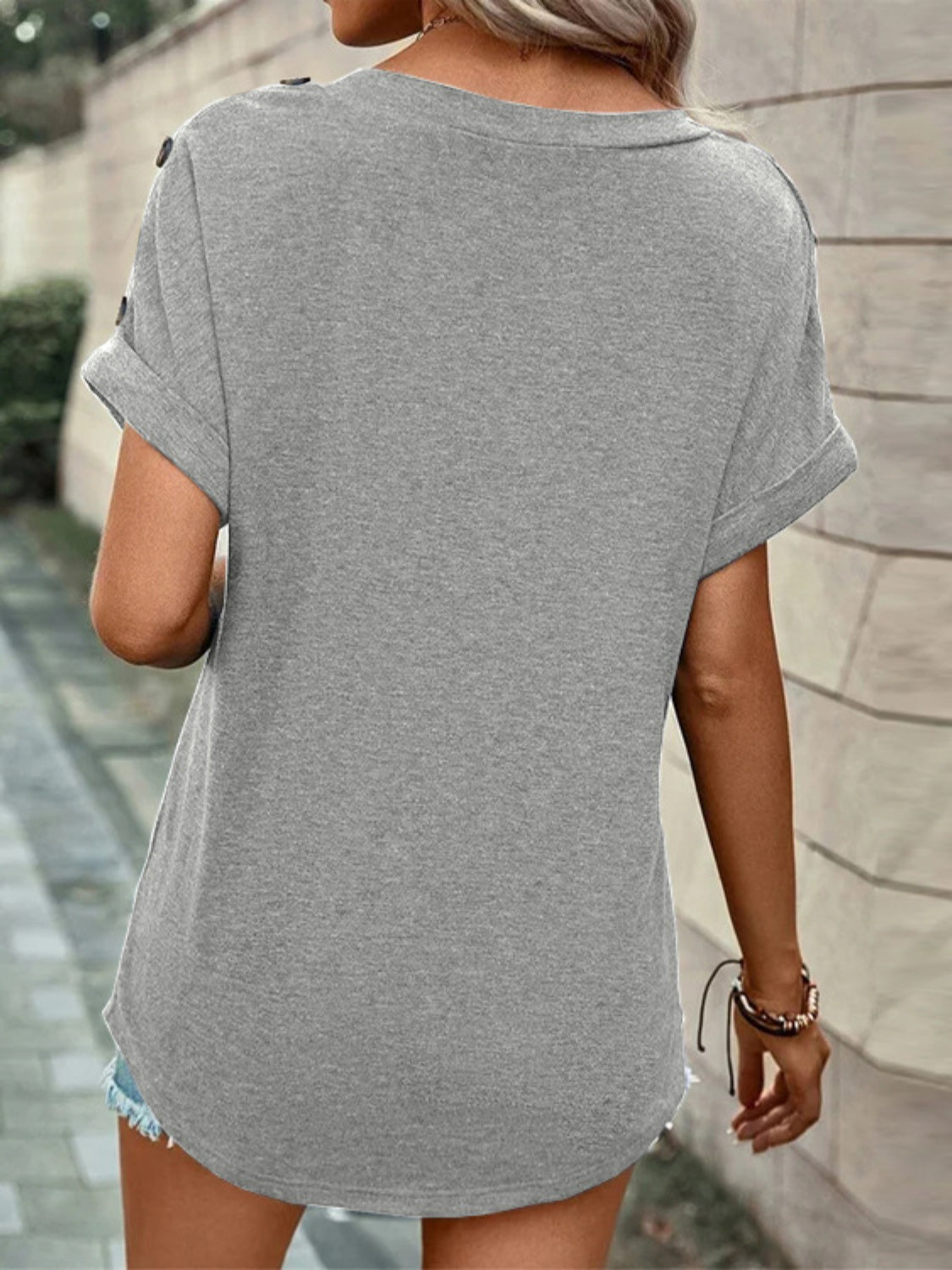 V-Neck Short Sleeve T-Shirt