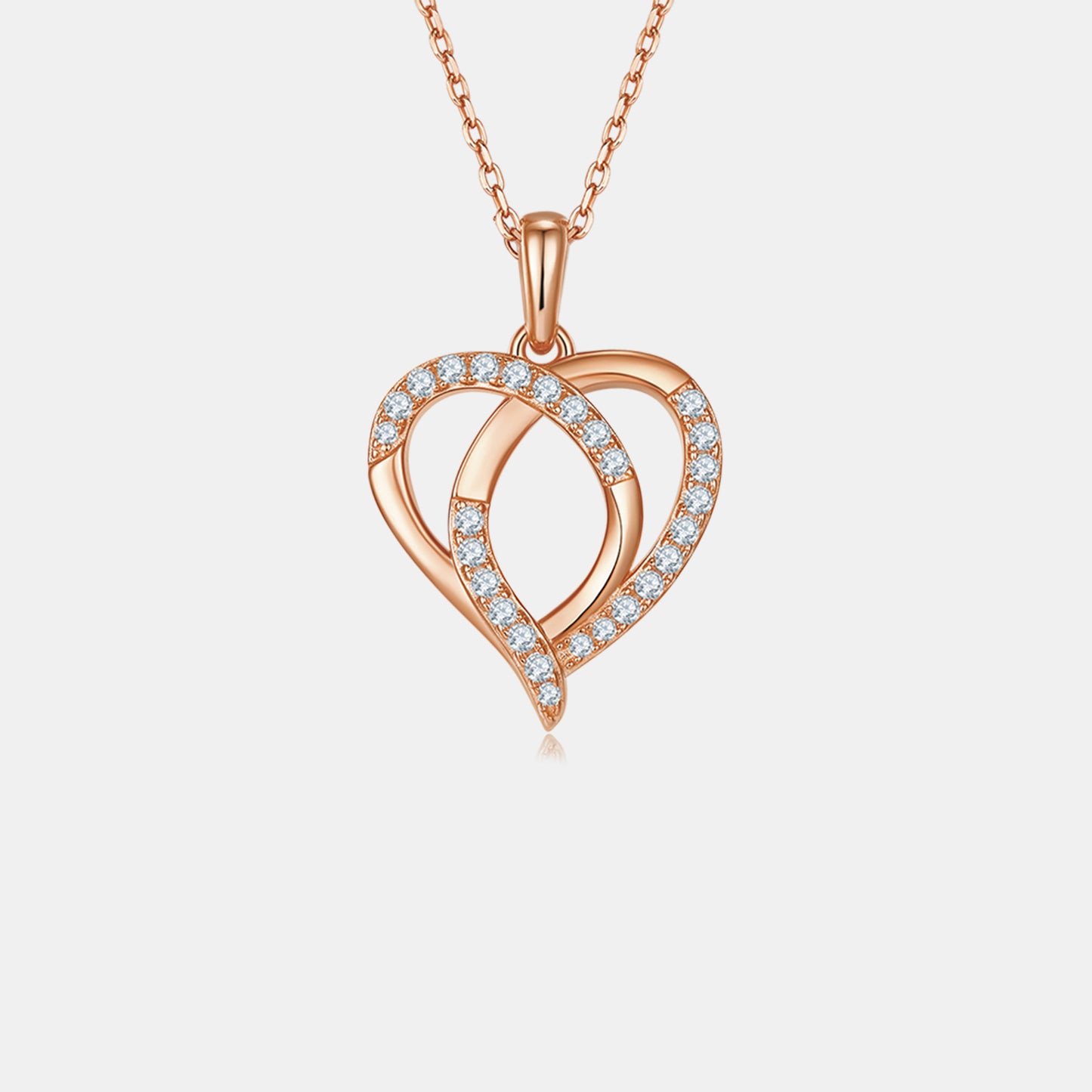 Moissanite 925 Sterling Silver Heart Shape Necklace 