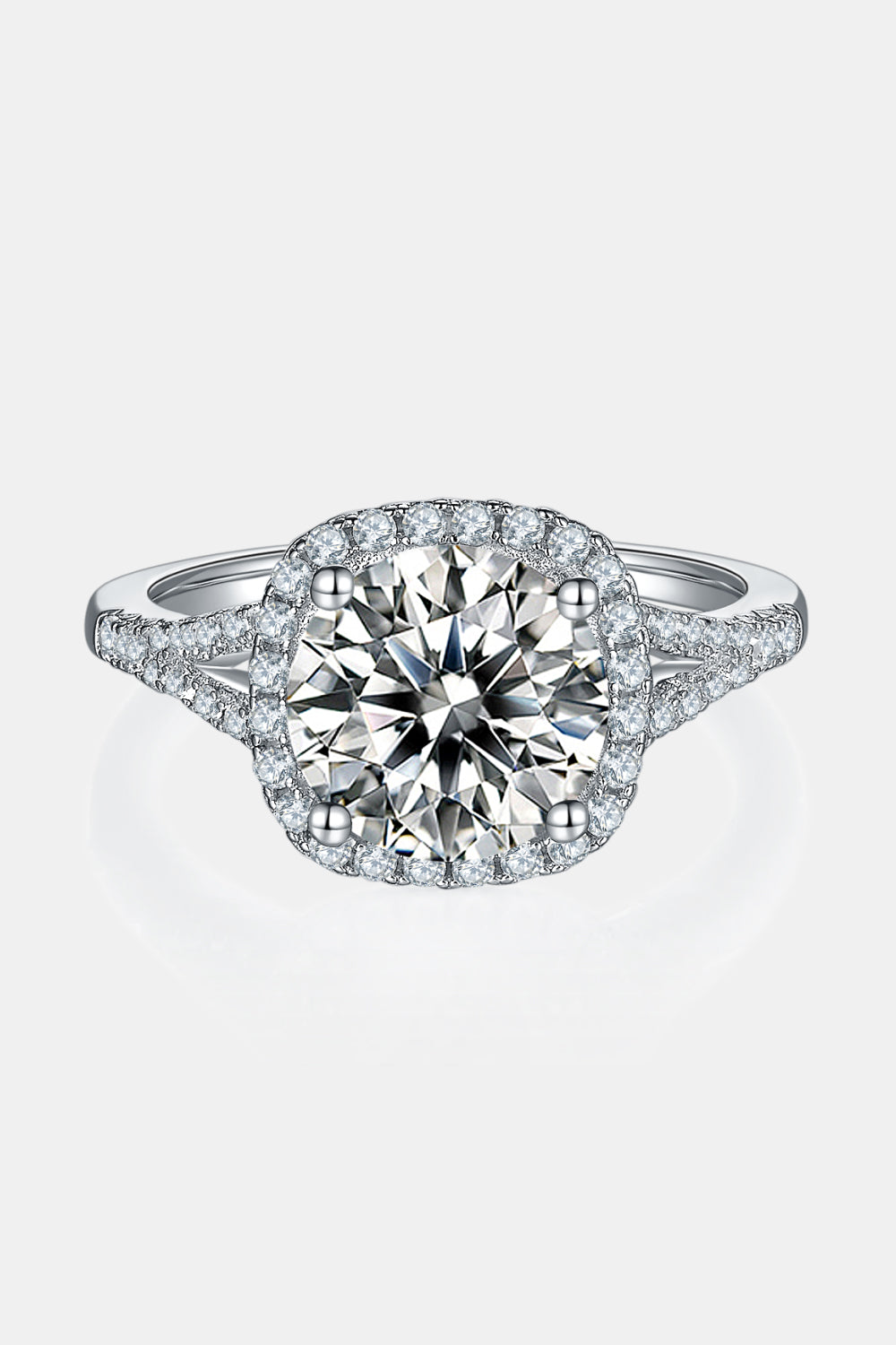 3 Carat Moissanite Halo Ring 