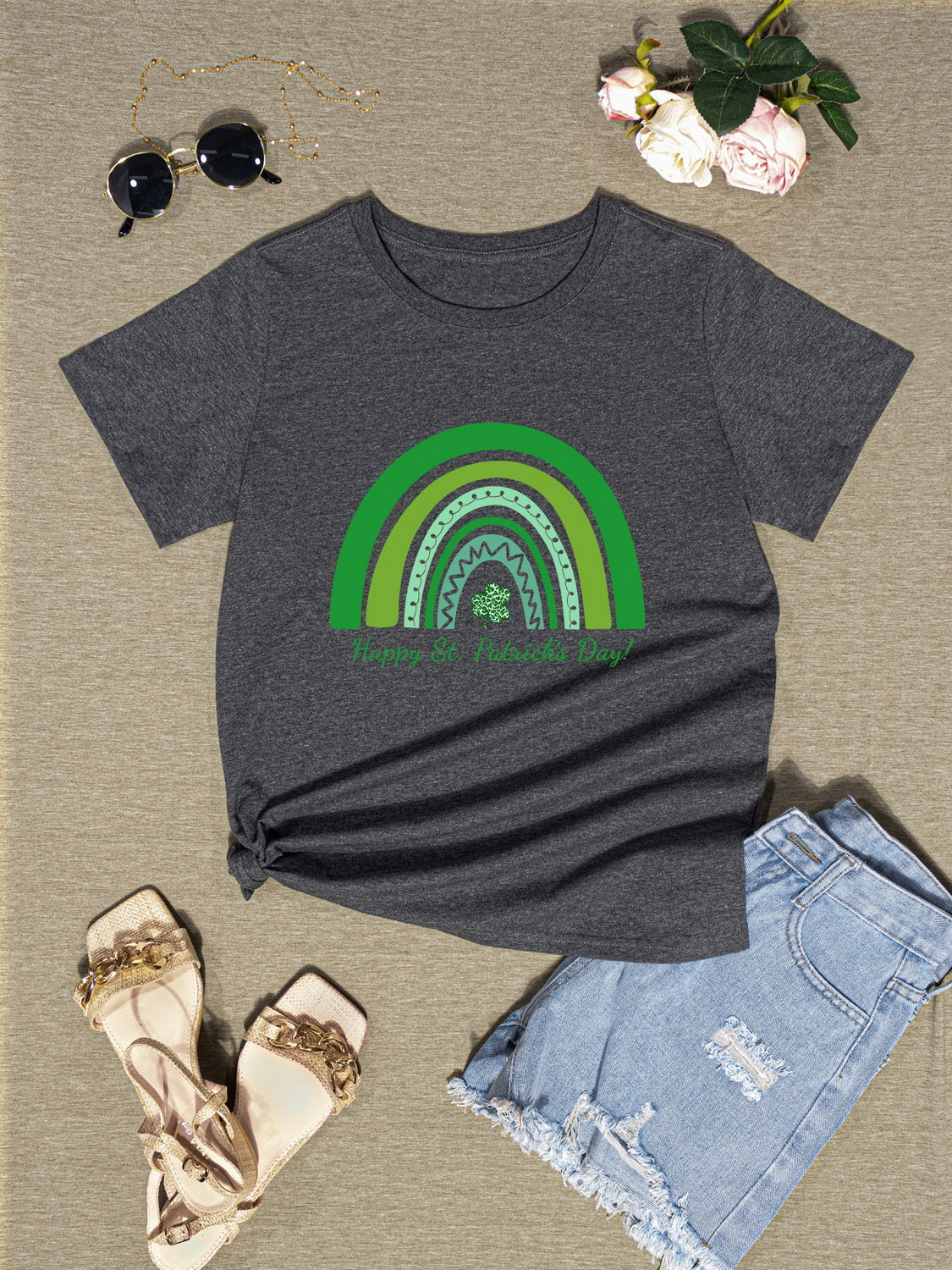 HAPPY ST. PATRICK'S DAY Round Neck T-Shirt 