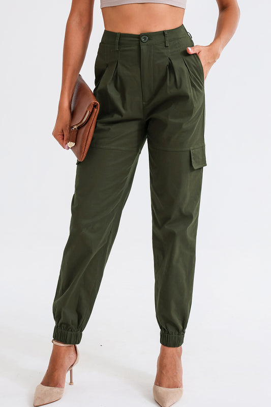 High Waist Cargo Pants - Babbazon