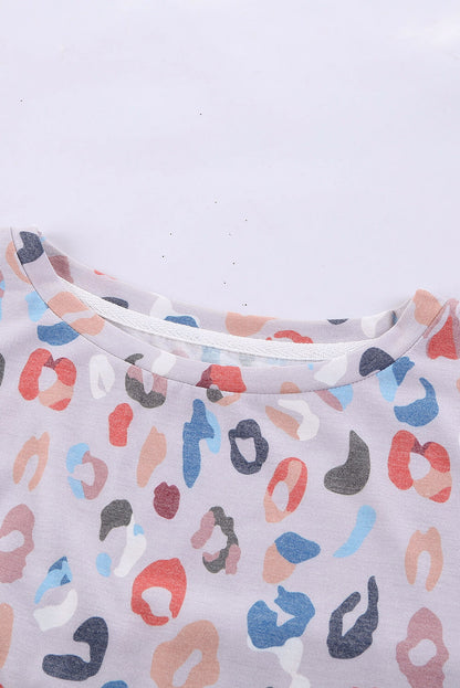 Multicolor Leopard Spotted Top 