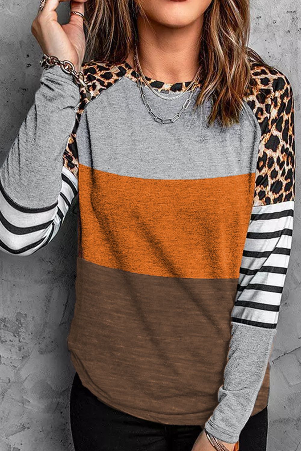 Multi Print Long Sleeve T-Shirt 