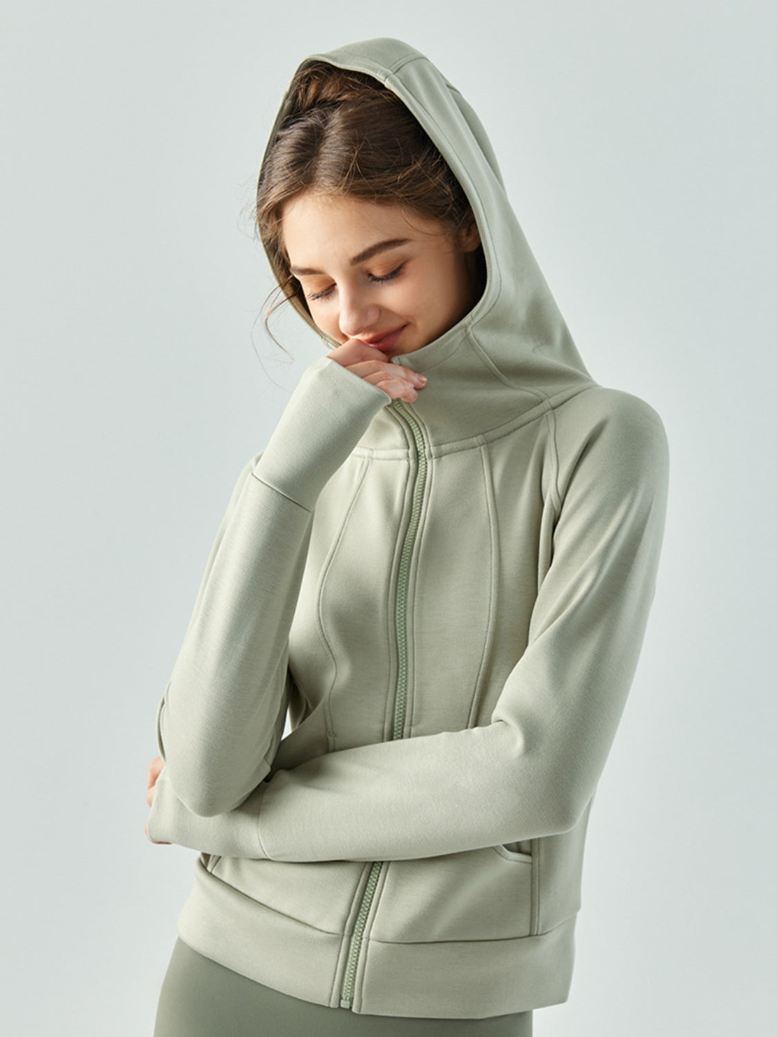 Zip Up Hooded Active Outerwear