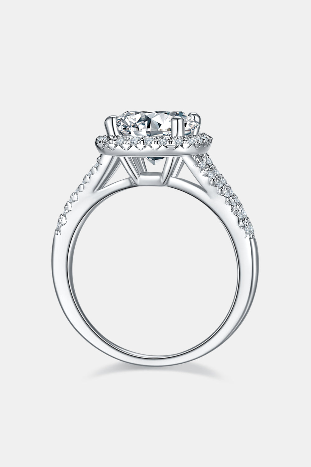 3 Carat Moissanite Halo Ring 