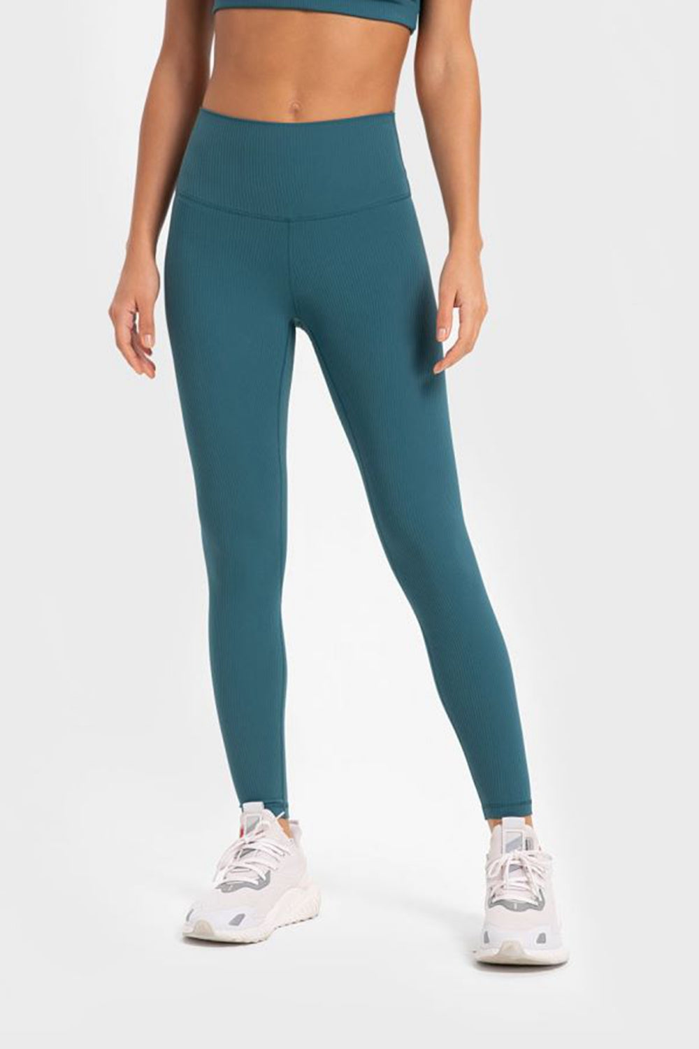 Highly Stretchy Wide Waistband Yoga Leggings - Babbazon leggings