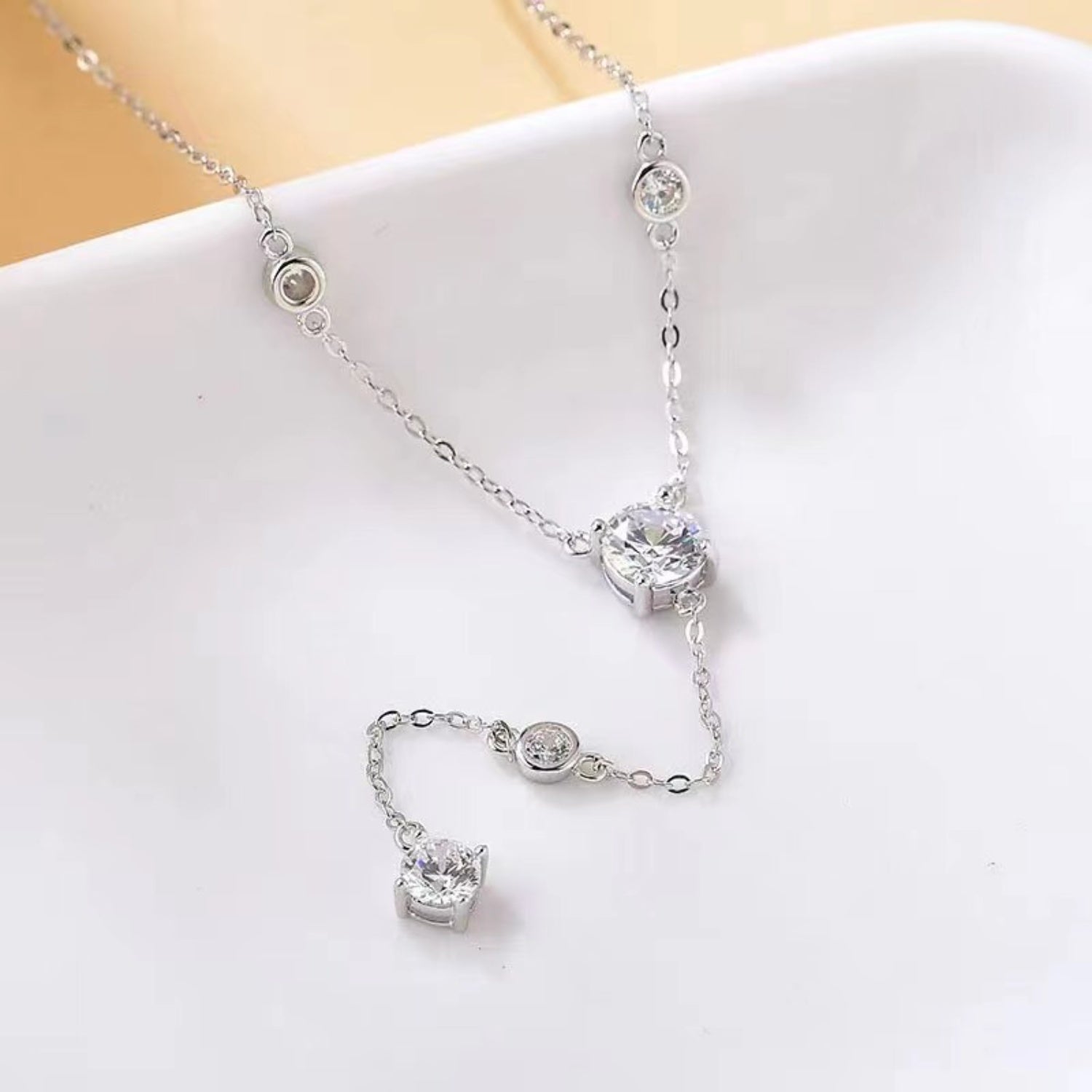 1.5 Carat Moissanite 925 Sterling Silver Necklace 