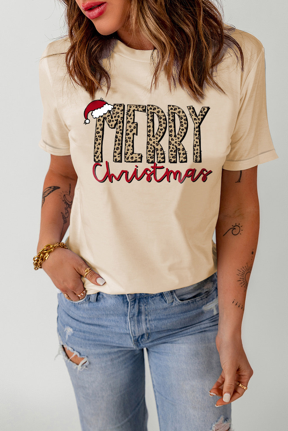 MERRY CHRISTMAS Graphic T-Shirt - Babbazon Tops