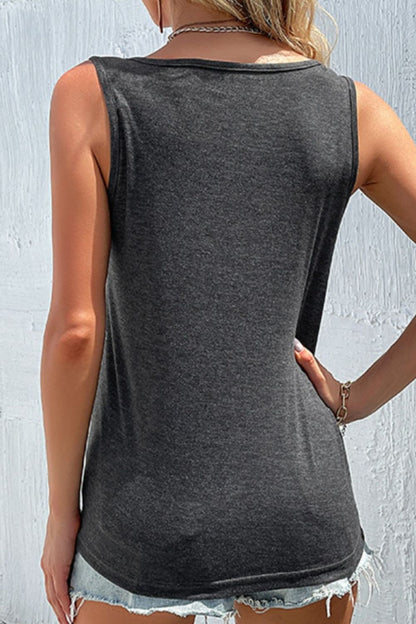 Scoop Neck Wide Strap Tank 