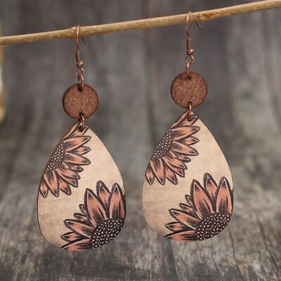 Wooden Dangle Earrings 