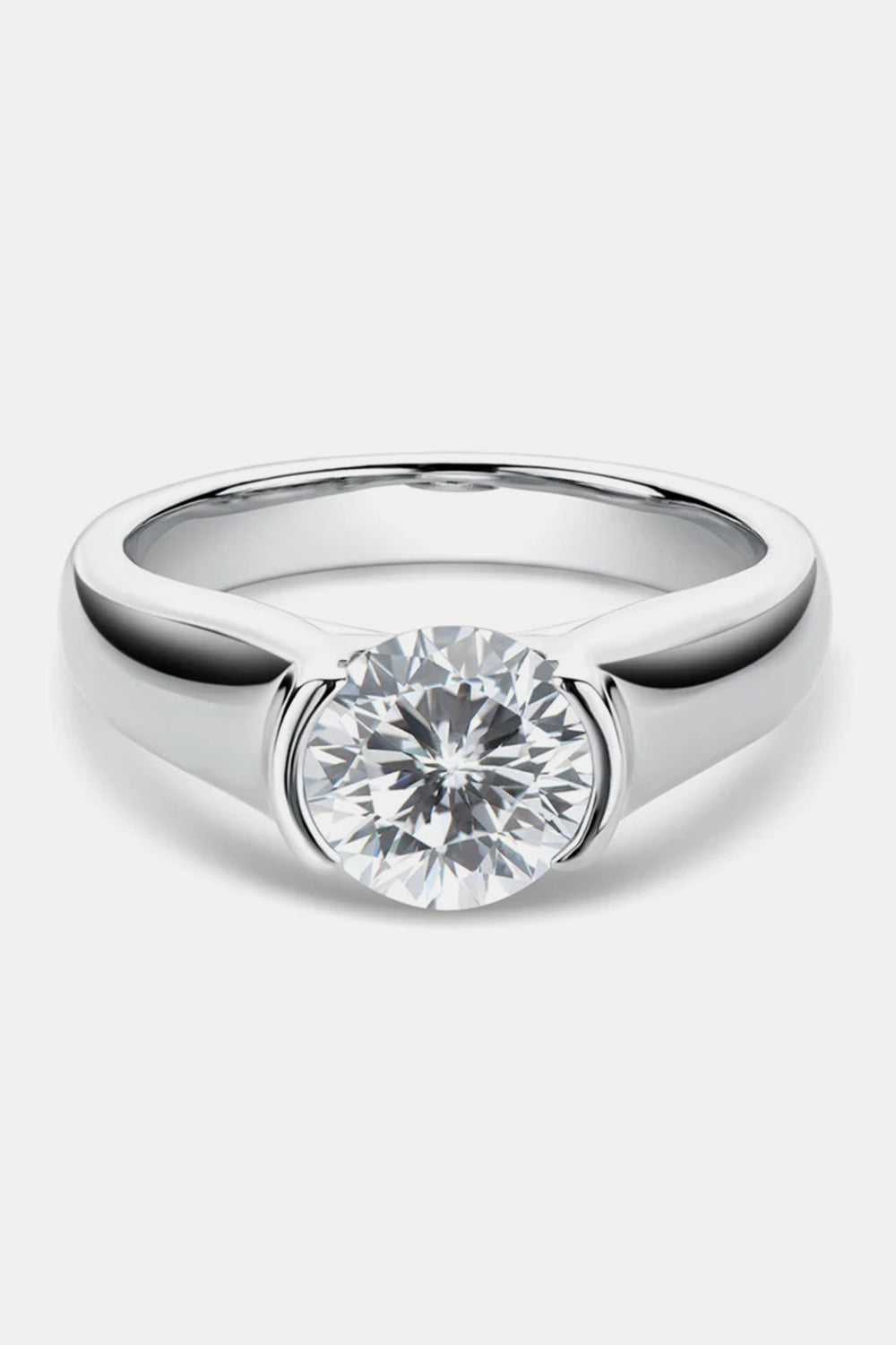 1.5 Carat Moissanite 925 Sterling Silver Ring 