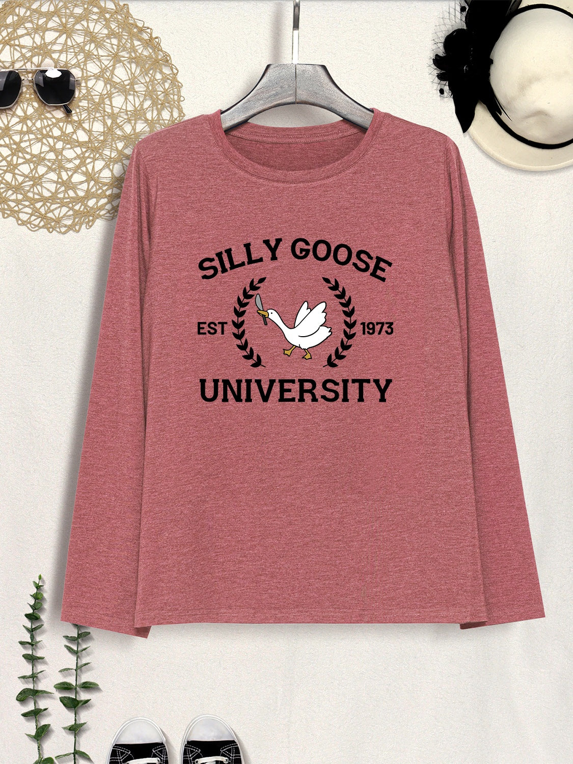 SILLY GOOSE UNIVERSITY Long Sleeve T-Shirt 