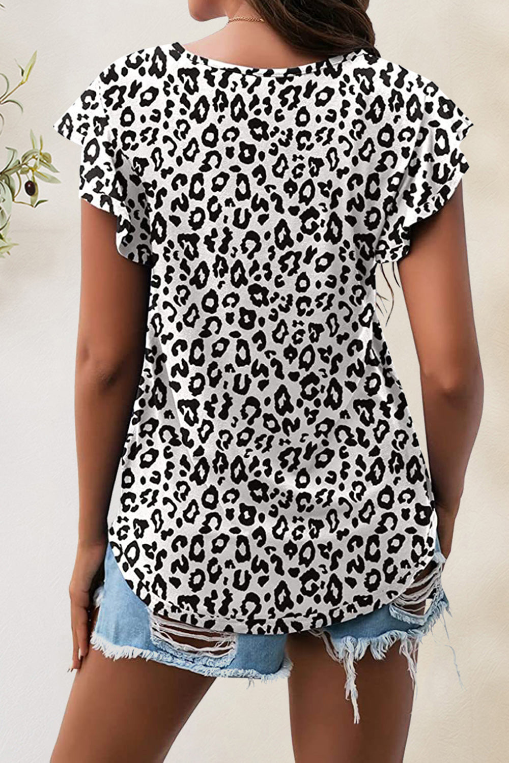 Printed Round Neck Short Sleeve T-Shirt 