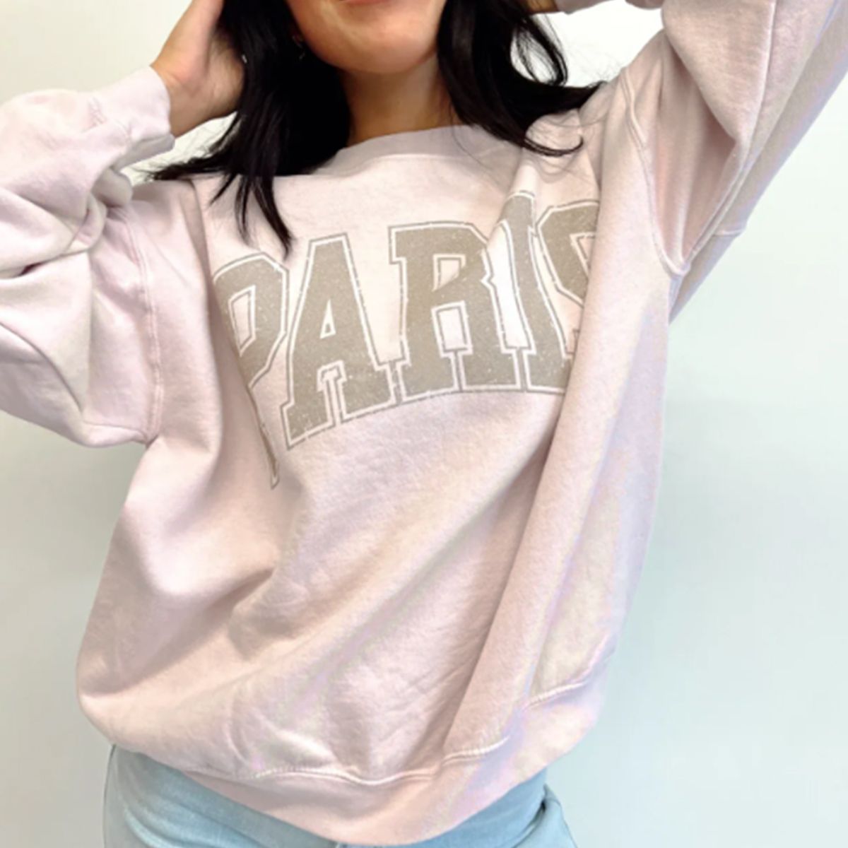 Letter Graphic Round Neck Drop Shoulder Sweatshirt 