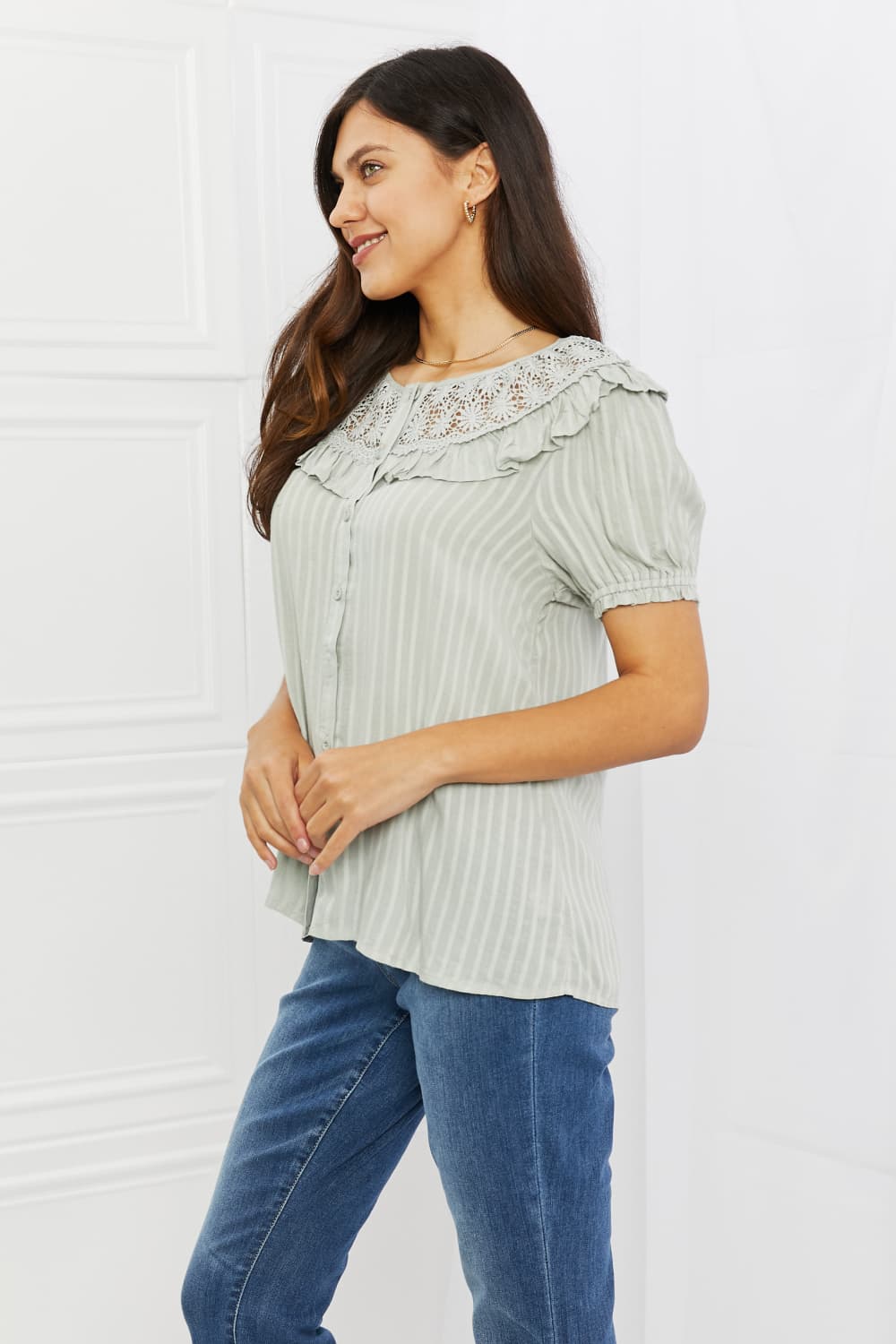 HEYSON Sweet Talk Full Size Short Sleeve Top 