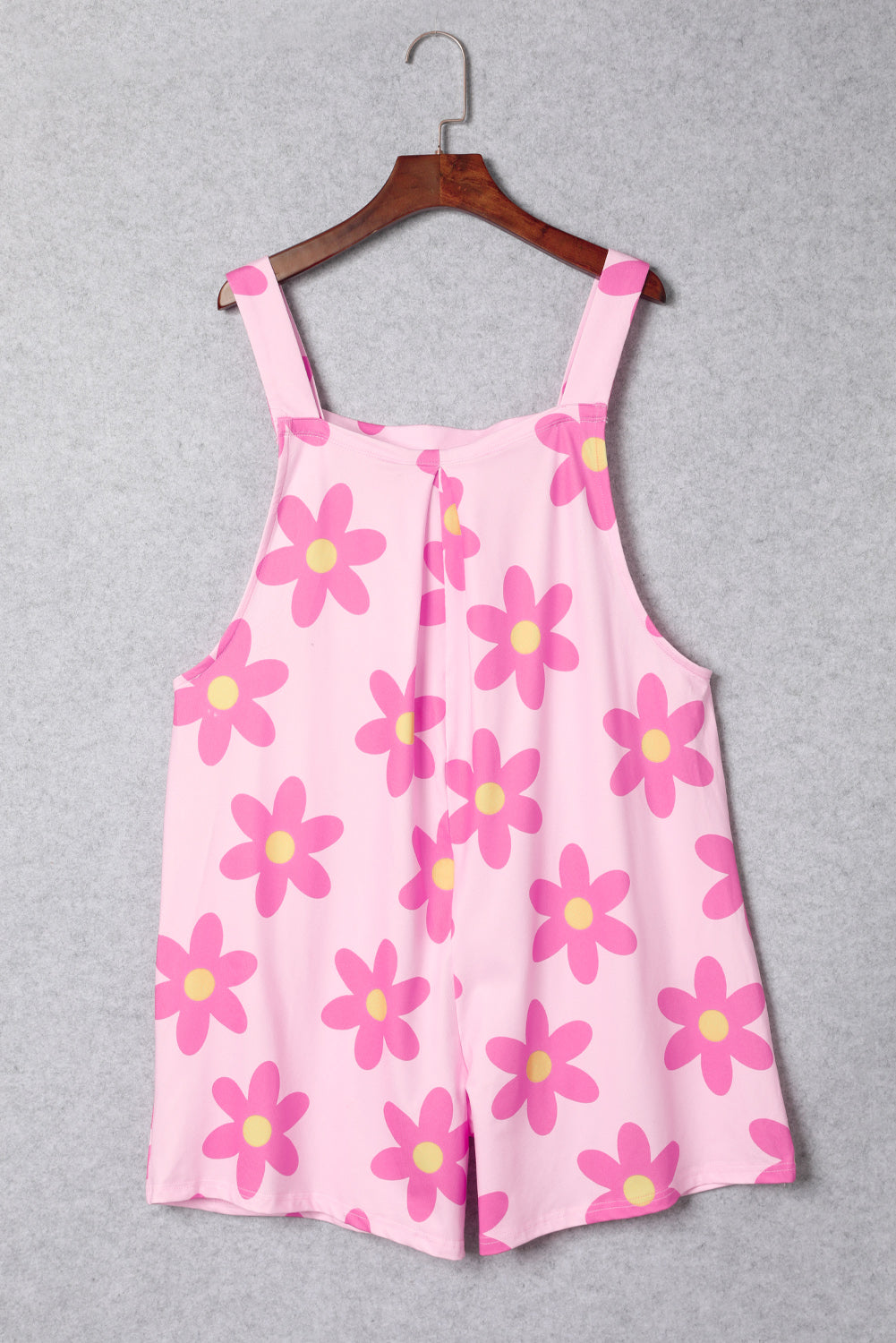 Pocketed Flower Wide Strap Overall 