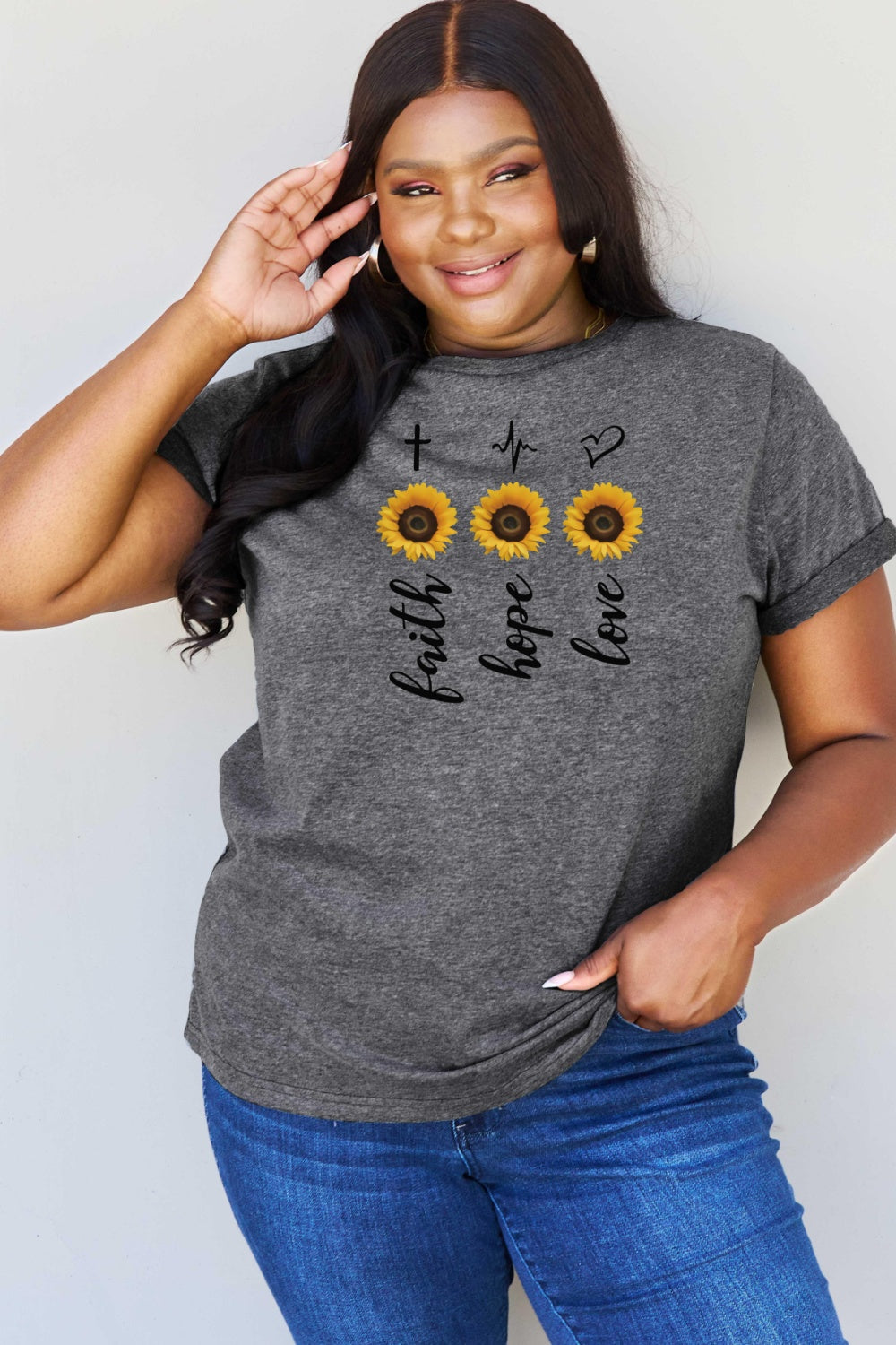 Simply Love Full Size Sunflower Graphic T-Shirt